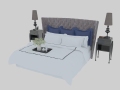 舒适大床3D模型下载