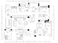 [杭州]凯旋门三居室住宅设计施工图及效果图