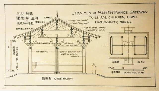 梁思成《图像中国建筑史》手绘图