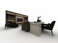 书柜书桌组合3d模型下载
