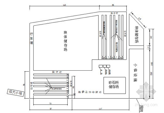 东预制场平面布置图