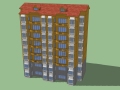 坡顶层住宅建筑设计模型