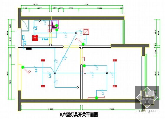 灯具开关平面图
