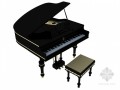 漂亮钢琴3D模型下载