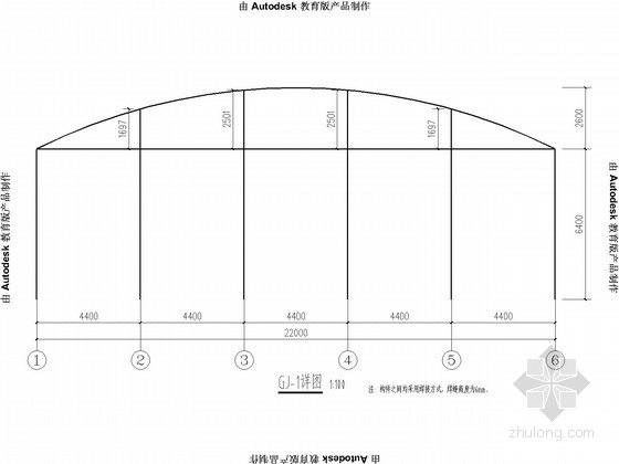 40米跨度拱形钢结构,30米圆弧棚3管梁图片 拱形轻钢结构加工厂房结构施工图