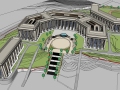 某中学图书馆建筑设计SU模型