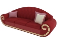 欧式红色沙发3D模型下载