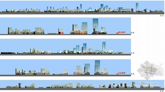 城市综合体立面图