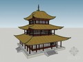 岳阳楼sketchup模型下载