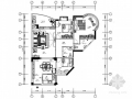 高档住宅区现代三居室样板间装修施工图（含软装效果）