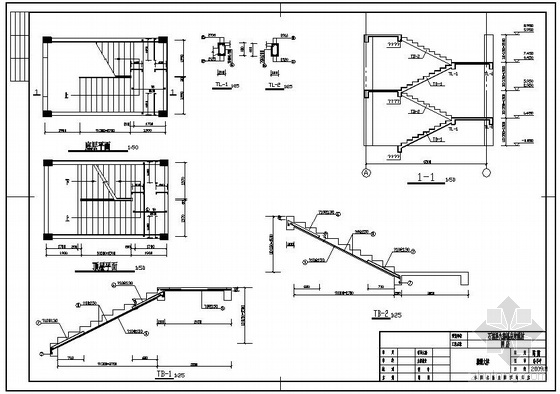 某假期酒店楼梯结构设计图-混凝土节点详图-筑龙结构