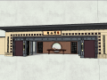 ​北京南山里居住区小区入口SU模型设计（新中式风格）