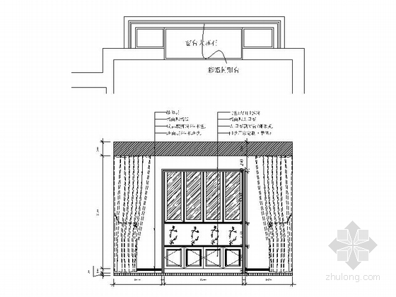 [上海]豪华欧式风格两层别墅施工图(含客厅效果图)阳台立面图