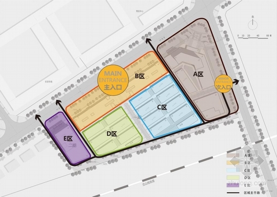 高层现代风格多功能商业综合体建筑总平面图