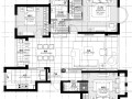 [福建]现代简约风格三室两厅室内装修施工图设计（附效果图）