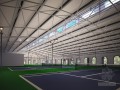 现代室内网球场3D模型