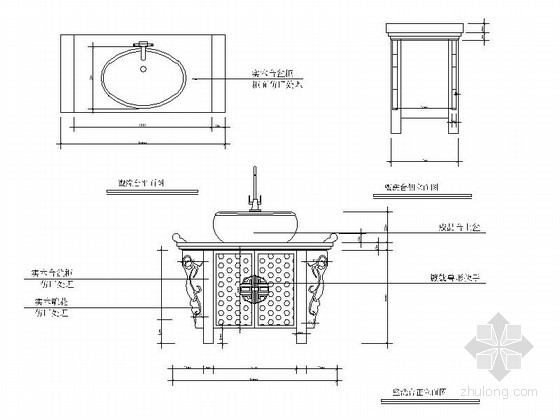 [云南]某古建客栈盥洗台详图