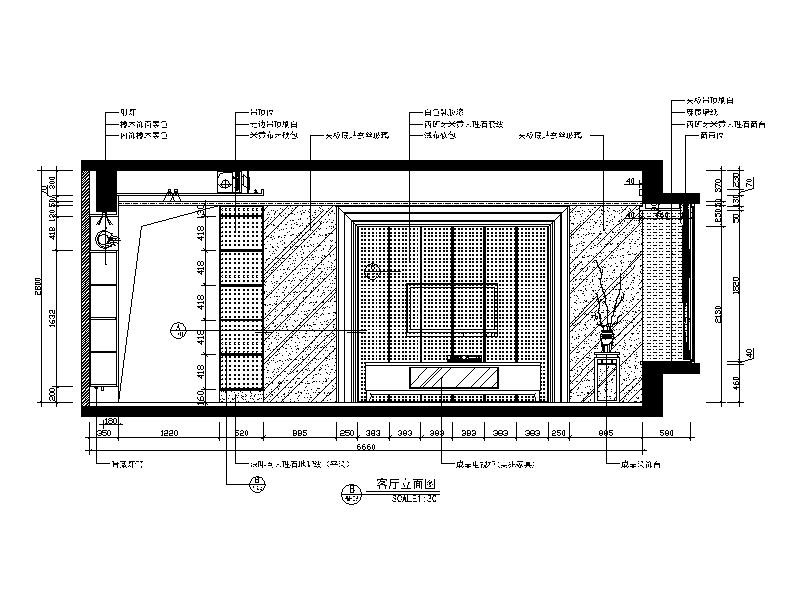 [珠海]知名房地产豪宅样板房室内设计立面图