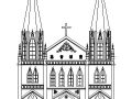 某三层哥特式教堂建筑施工图