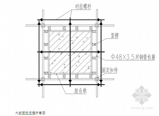 大断面柱支模示意图
