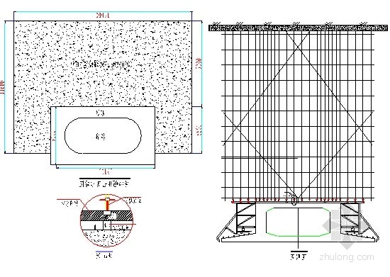 直线段支架正面图