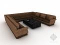 连体沙发组合3d模型下载