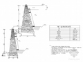 边坡浆砌块石挡土墙支护及人行踏步施工图