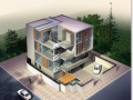现代风格别墅建筑方案设计（包含效果图+CAD）