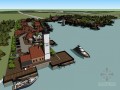 码头建筑SketchUp模型下载