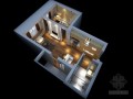 室内居室鸟瞰3D模型下载