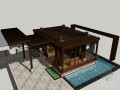 古典木质建筑SketchUp模型下载
