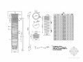 重力式桥台桩基钢筋布置及桩基检测管构造图（桩基直径2.0m）