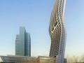 中东100米高层酒店建筑效果图3D模型