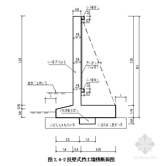 [分享]扶壁式挡土墙施工图集资料下载