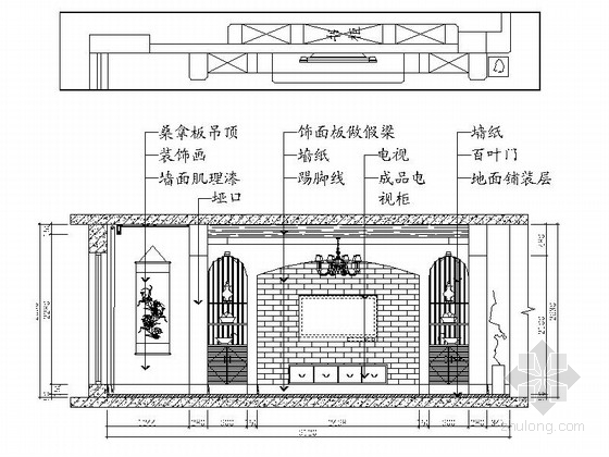 地知名地产风格三居室样板房装修图(含效果)