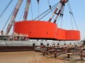 大型钢吊箱围堰整体船运吊装施工工法