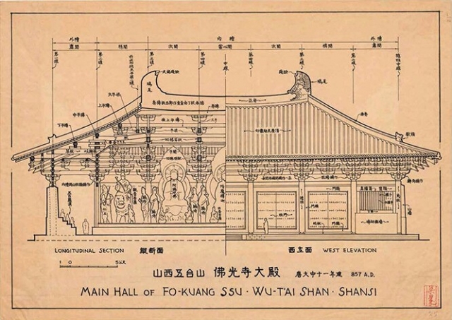 梁思成《图像中国建筑史》手绘图