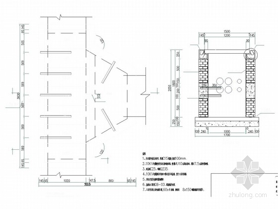 10kv 电力现浇三通井施工图
