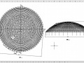 某大跨度球壳网架结构设计图