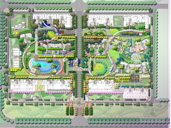 [深圳]现代都市商业综合居住区景观规划设计方案(著名景观设计公司)