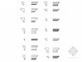 欧式构件檐线成套CAD图块下载