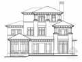 某三层北美风格独栋别墅建筑方案图（南入口、340平方米）