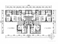 [知名地产户型]一核四户高层住宅户型平面图（300平方米）