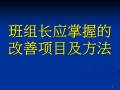 班组长应掌握的改善项目 PPT