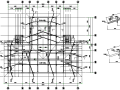 一套完整的会所设计框架结构图纸（CAD，18张）