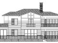 某二层钢结构别墅建筑方案图
