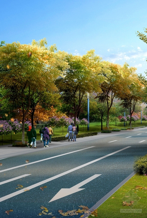 [方案[浙江"陶然沁芳"为主题的道路绿化景观规划设计方案 vip