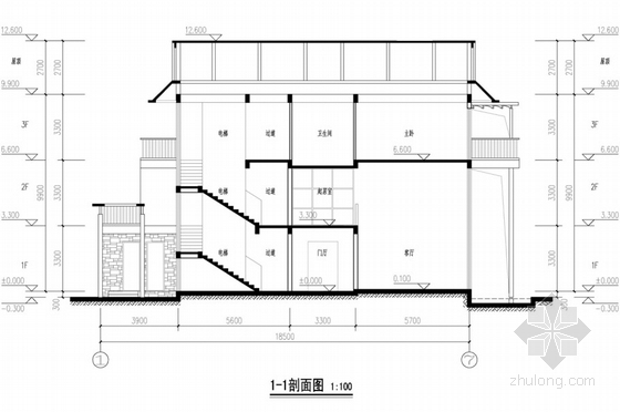 住宅区剖面图