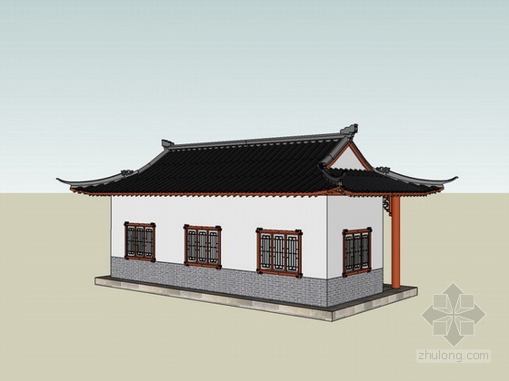 古建房子sketchup模型下载