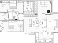 日式简约三居室室内设计方案（平面图+效果图）28页